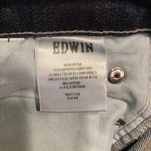 Edwin Womens High Rise Cropped Jeans Size 27 Blue Denim Casual - Picture 8 of 10